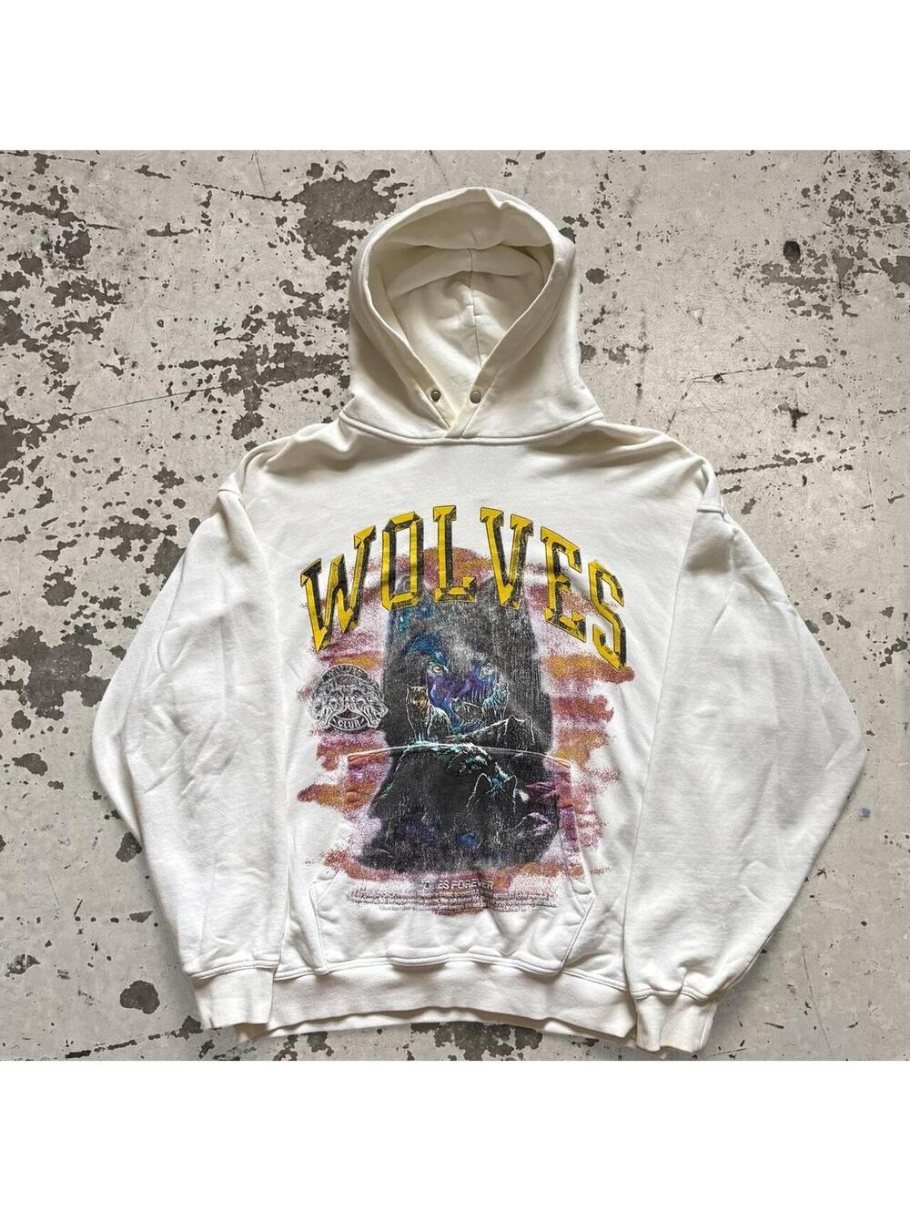 Mens Darc Sport Wolves Club Heavyweight gym hoodie Size XL